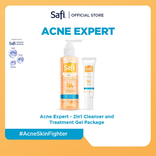 Safi Acne Expert 2in1 Cleanser and Spot Gel Package