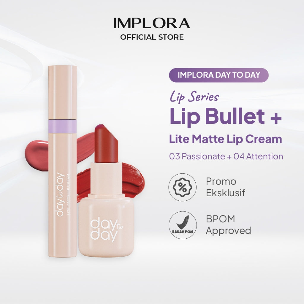 Implora Day to Day Lip Series - Lip Bullet x Lite Matte Lip Cream