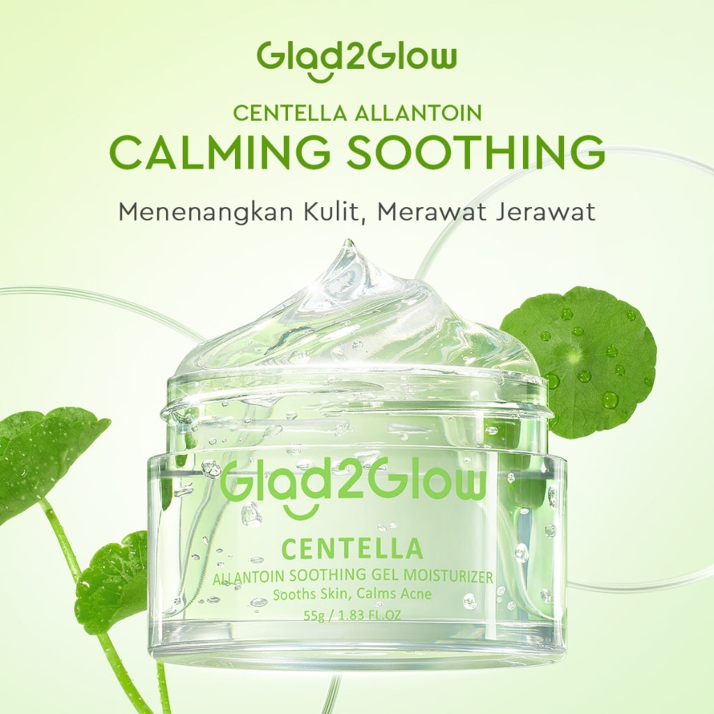 Glad2Glow Centella Water Gel Moisturizer Madeca Cream Cica Pelembab Wajah 30/55g Pengontrol Minyak Pelembab Menyembuhkan Jerawat  Krim Anti Jerawat Memperbaiki Penghalang Kulit Melembabkan Kulit Wajah Menjaga Kelembapan Kulit g2glow official store