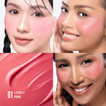 Haquhara Blushy Ever After Cream Blush / Blush On Cream / Perona Wajah Shades Pink / Peach