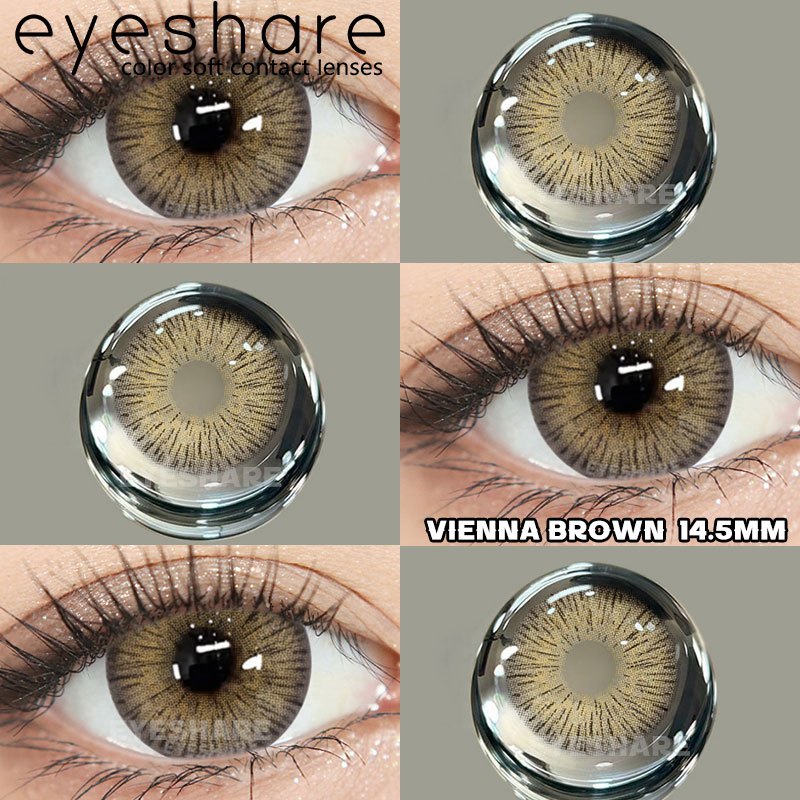 Eyeshare Softlens Blue Big Eyes 14.5mm 14.2mm 1Pasang Soft Lensa Kontak Soflen Blue