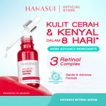 Hanasui Advance Retinol Serum -  Anti Aging Serum untuk Kerutan Halus Tekstur Kulit Cerah Kenyal Encapsulated Retinol, HPR, Advance Niacinamide, 5X Ceramide