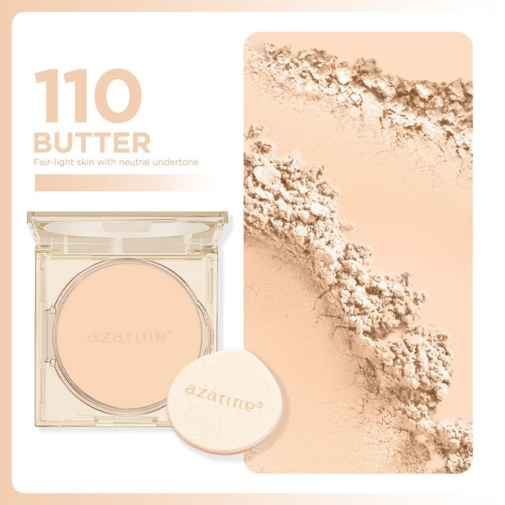 Azarine Flawless Glow Skin Combo [2 pcs] Paket Supreme Glow Moisturizer Mencerahkan Powder Foundation TWC Buildable Coverage with Instant Pore Blurring Effect and Glow Finish