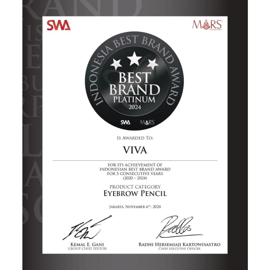 Viva Queen Eye Brow Pencil (WATERPROOF, SMUDGEPROOF & TRANSFERPROOF)  - tersedia 3 varian warna