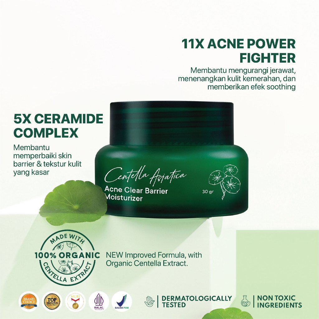 CICA MOISTURIZER - NPURE Centella Asiatica Acne Clear Barrier Moisturizer / Acne Moisturizer/ Pelembap Kulit Jerawat / Krim Berjerawat
