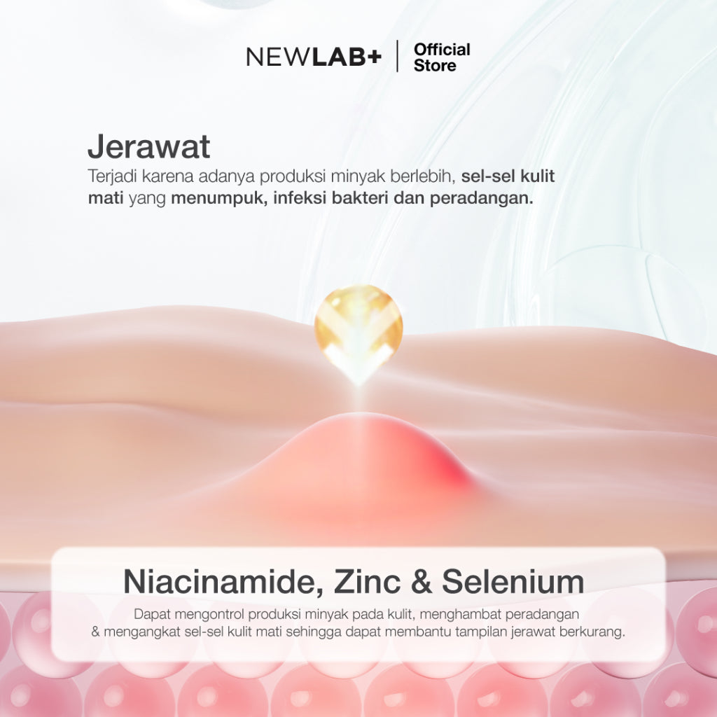 NEWLAB Acnalogy Powder Drink | Acne Drink | Minuman Obat Jerawat untuk Meredakan Bekas Jerawat dan Flek Hitam BPOM 15 Sachet