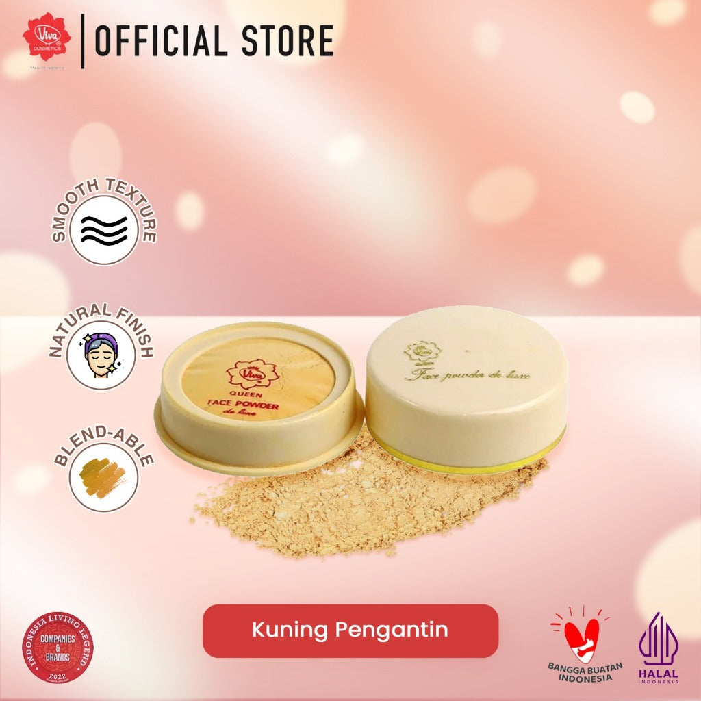 Viva Queen Face Powder de Luxe (Viva Bedak Doos Queen Baru) - tersedia 4 varian warna