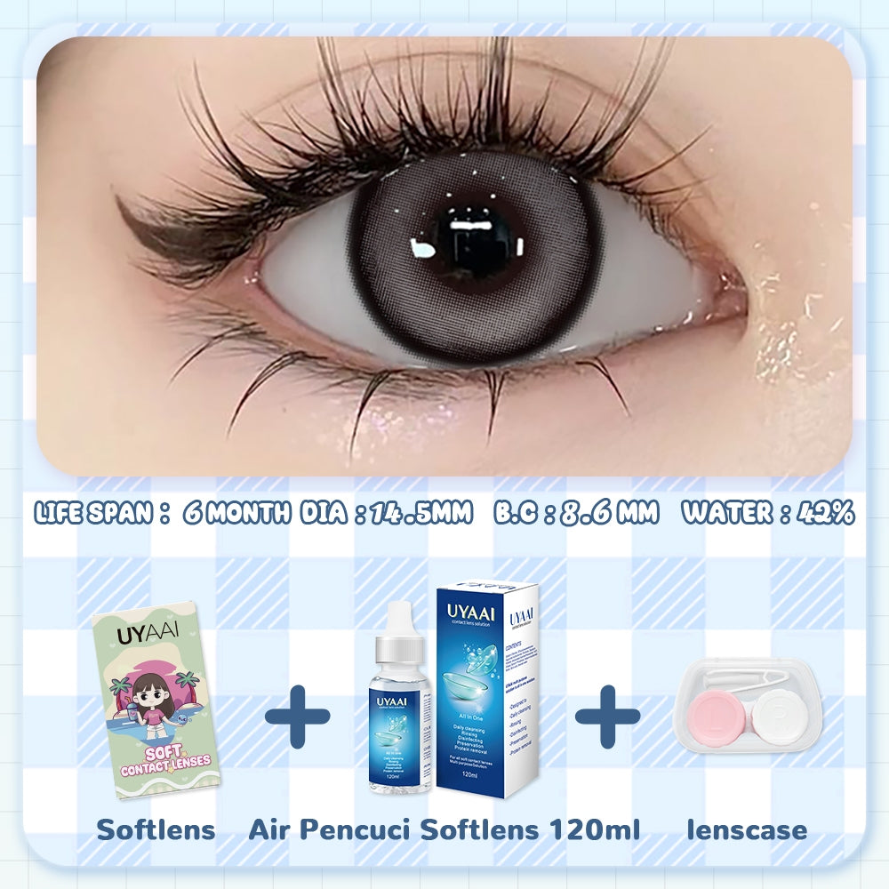 [COD] Colorvista Softlens 3 Item Paket kombinasi (1* Softlens +Air Pencuci Softlens 120ml+lenscase)