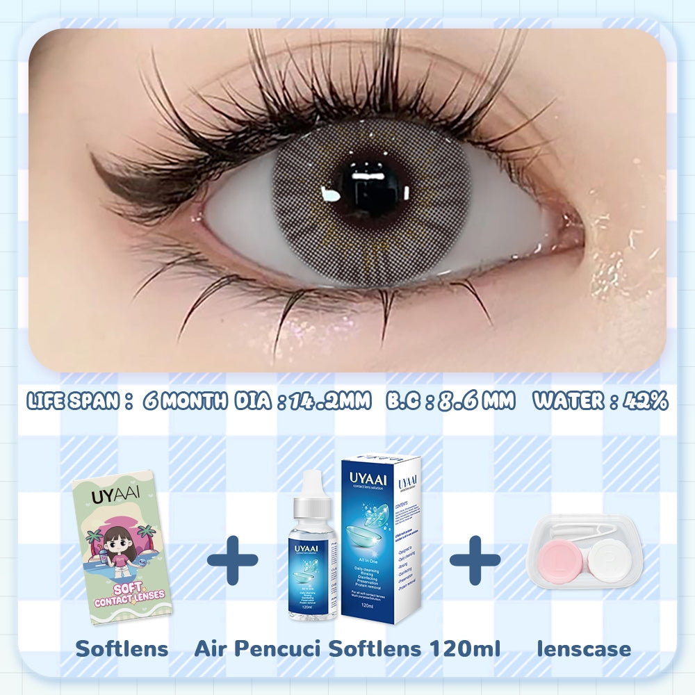 [COD] Colorvista Softlens 3 Item Paket kombinasi (1* Softlens +Air Pencuci Softlens 120ml+lenscase)