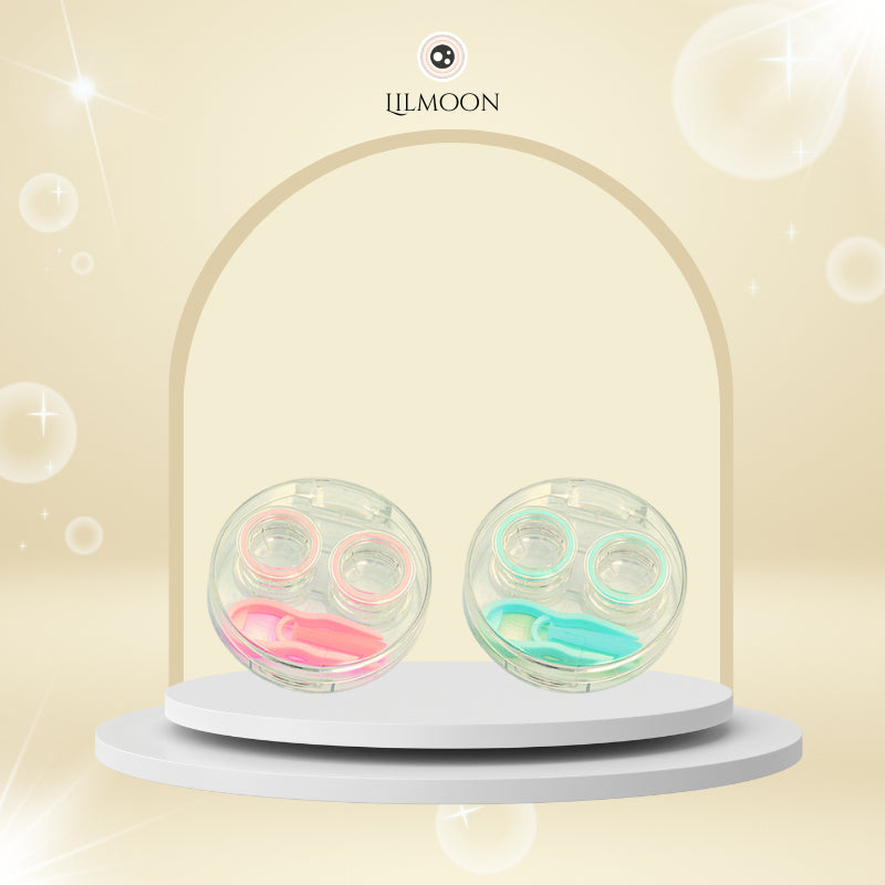 ColorPop Lens Care Kit | Kotak Softlens | Wadah Lensa Kontak | Travel Kit Transparant Soflens | Case Softlen Bening + Jepitan