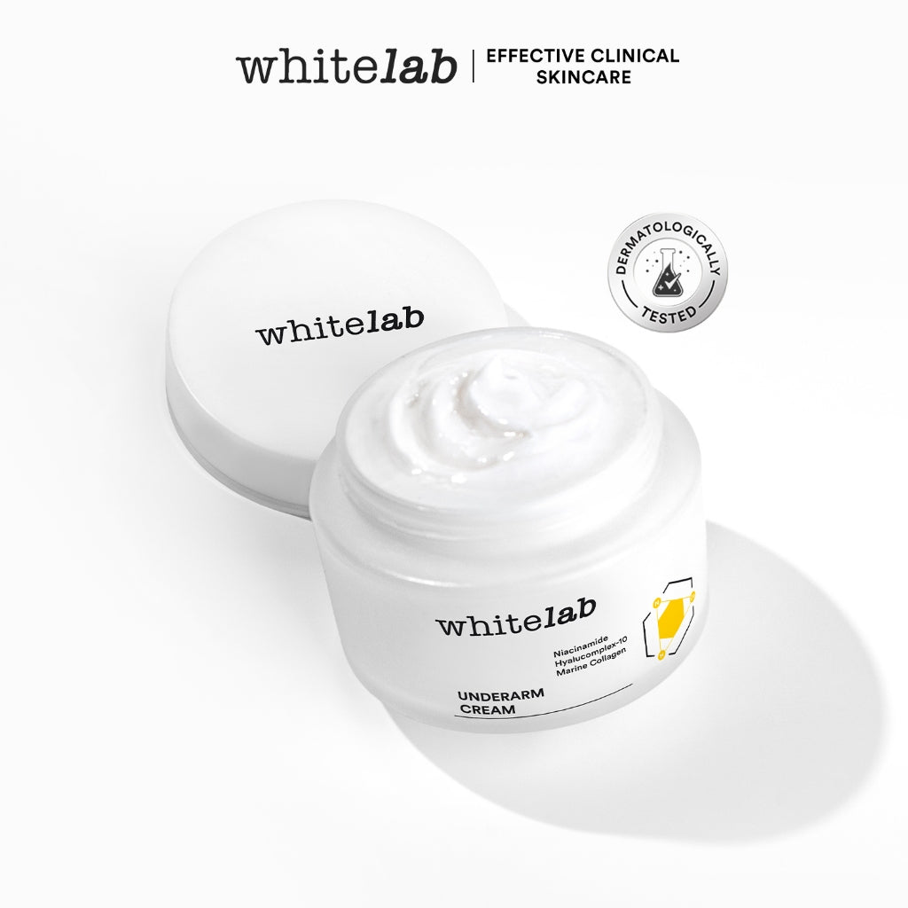 Whitelab Underarm Cream - Krim Pencerah Ketiak Selangkangan Bokong dan Lipatan Kulit Tubuh dengan Niacinamide, Hyaluronic & Collagen [BPOM]