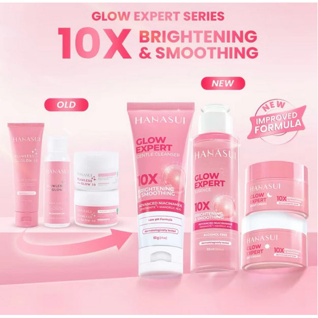Hanasui PAKET 5 PCS Paket Double Expert Glow Better Set 5 PCS with Power Bright Expert Serum | Real 10% Advance Nianicinamide