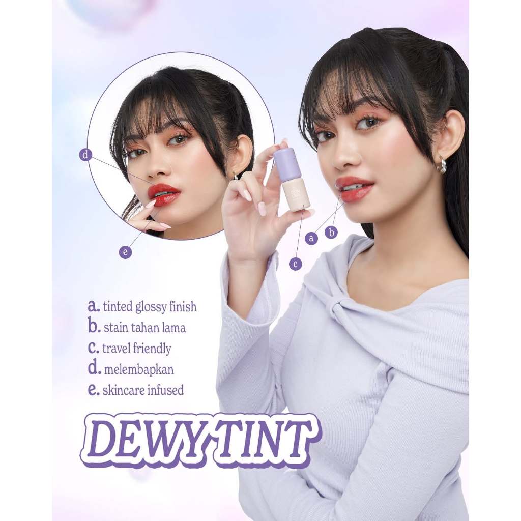 Implora Day to Day Series Dewy Tint | Gloss Liptint Lipstick Bibir