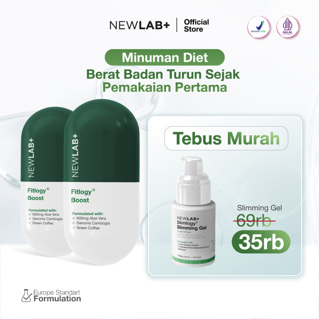 NEWLAB Fitlogy Boost || Minuman Diet ||  Slimming Supplement || Pelangsing Badan Suplemen Alami 50gr