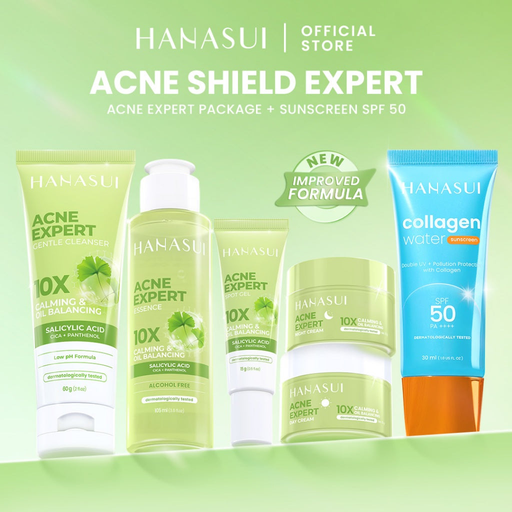 Hanasui Acne Expert Series - Mengurangi Jerawat Menenangkan & Kurangi Minyak berlebih, Salicylic Acid Centella Panthenol