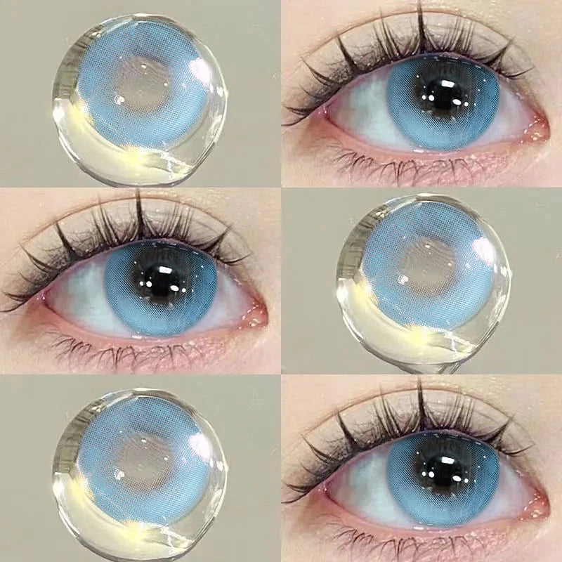 Eyeshare Softlens Blue Big Eyes 14.5mm 14.2mm 1Pasang Soft Lensa Kontak Soflen Blue