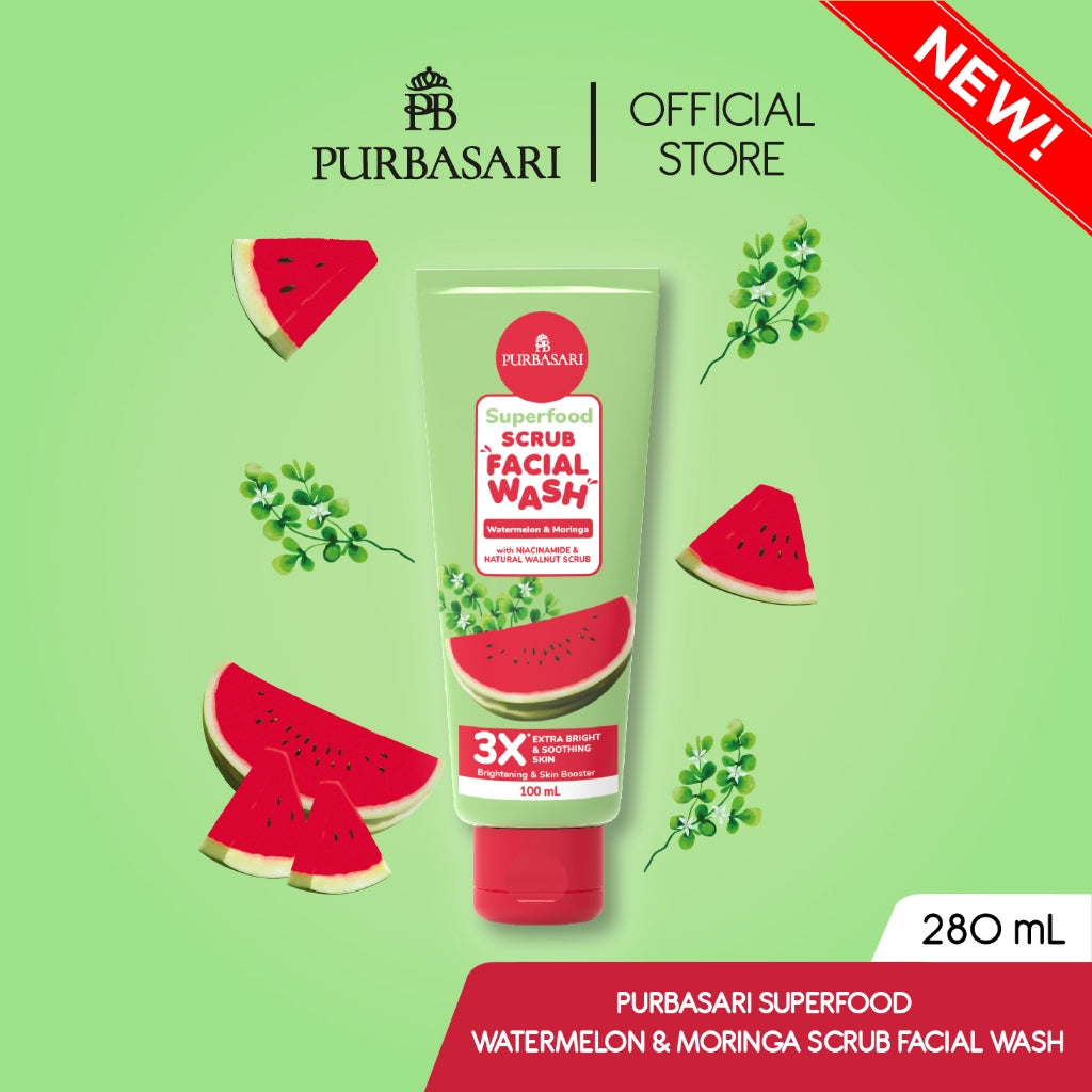 [3pcs] Purbasari Superfood FACIAL SCRUB / lulur wajah Mencerahkan Kotoran Perontok