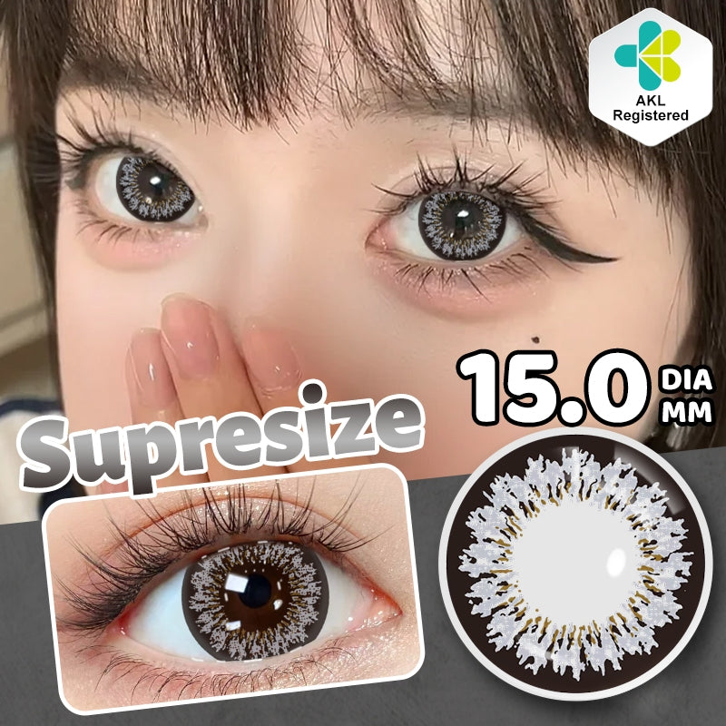 15.0mm Bigeyes softlens supersize Mysticeyes Softlens lensa kontak warna soflen mata softlen normal Free lens case