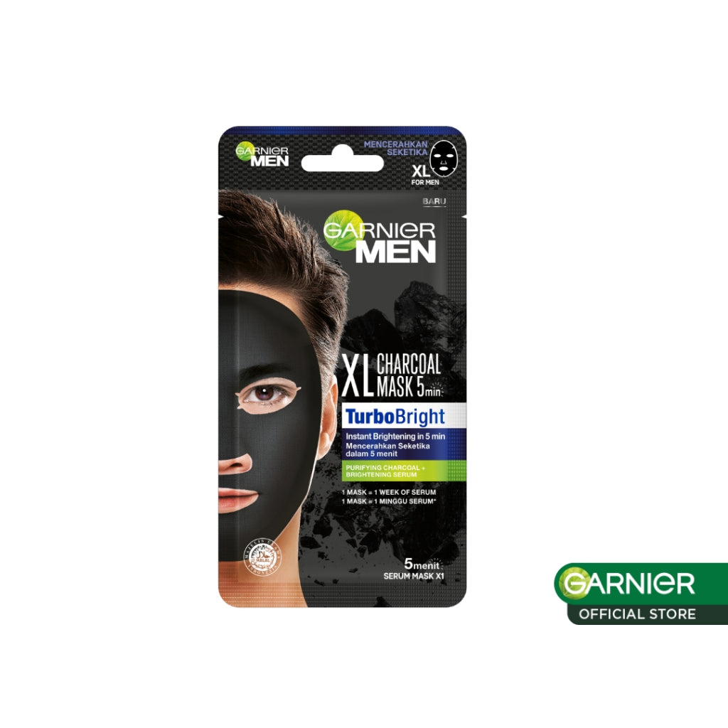Garnier Men Power White XL Charcoal Tissue Mask Skin Care - 24ml