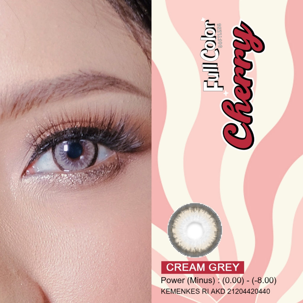 [COD] Full Color Cherry Softlens - MINUS & NORMAL ! Diameter 14.5mm, Water Content 43%, Base Curve 8.6mm - Soflen Minus - Softlens Minus