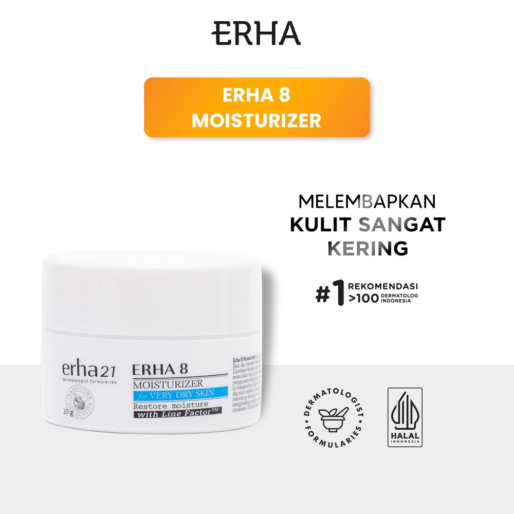 ERHA 8 Face Moisturizer 10g - Pelembab Wajah Kulit Kering