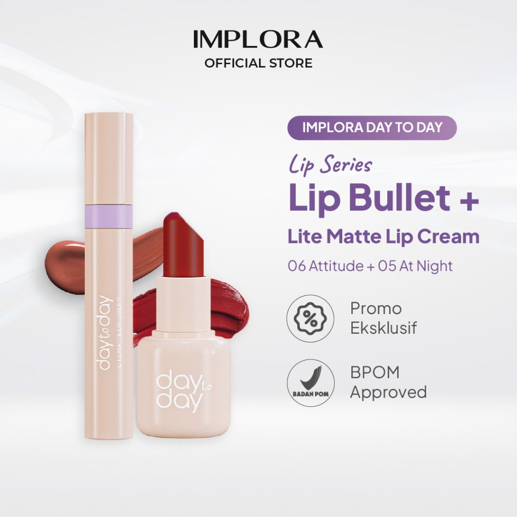 Implora Day to Day Lip Series - Lip Bullet x Lite Matte Lip Cream