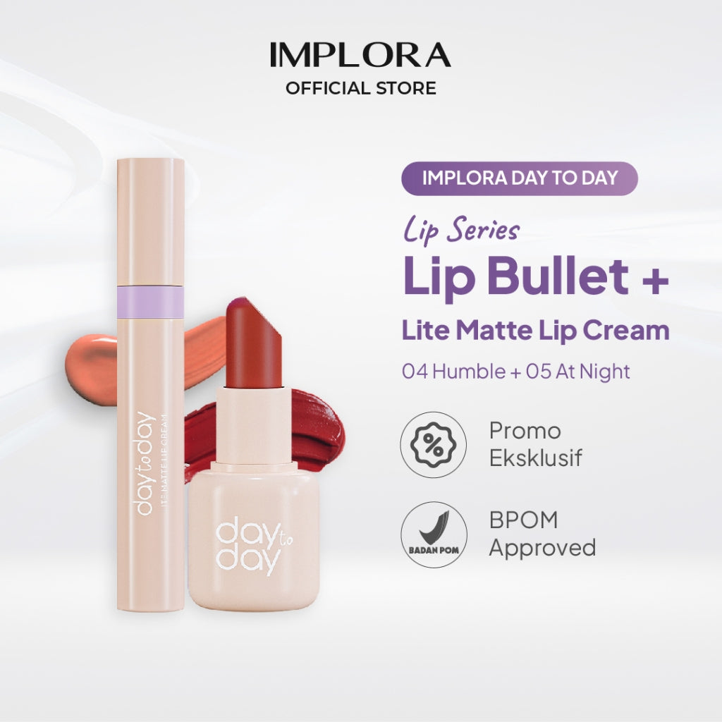Implora Day to Day Lip Series - Lip Bullet x Lite Matte Lip Cream