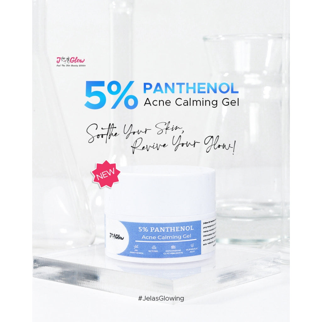 JGLOW Acne 5% Panthenol Calming Gel 10gr – Meredakan Iritasi & Jerawat | BPOM Halal