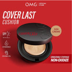 OMG Oh My Glam Coverlast Cushion 15g | Cushion Foundation Concealer Skin Tint Make Up High Coverage Dewy Finish