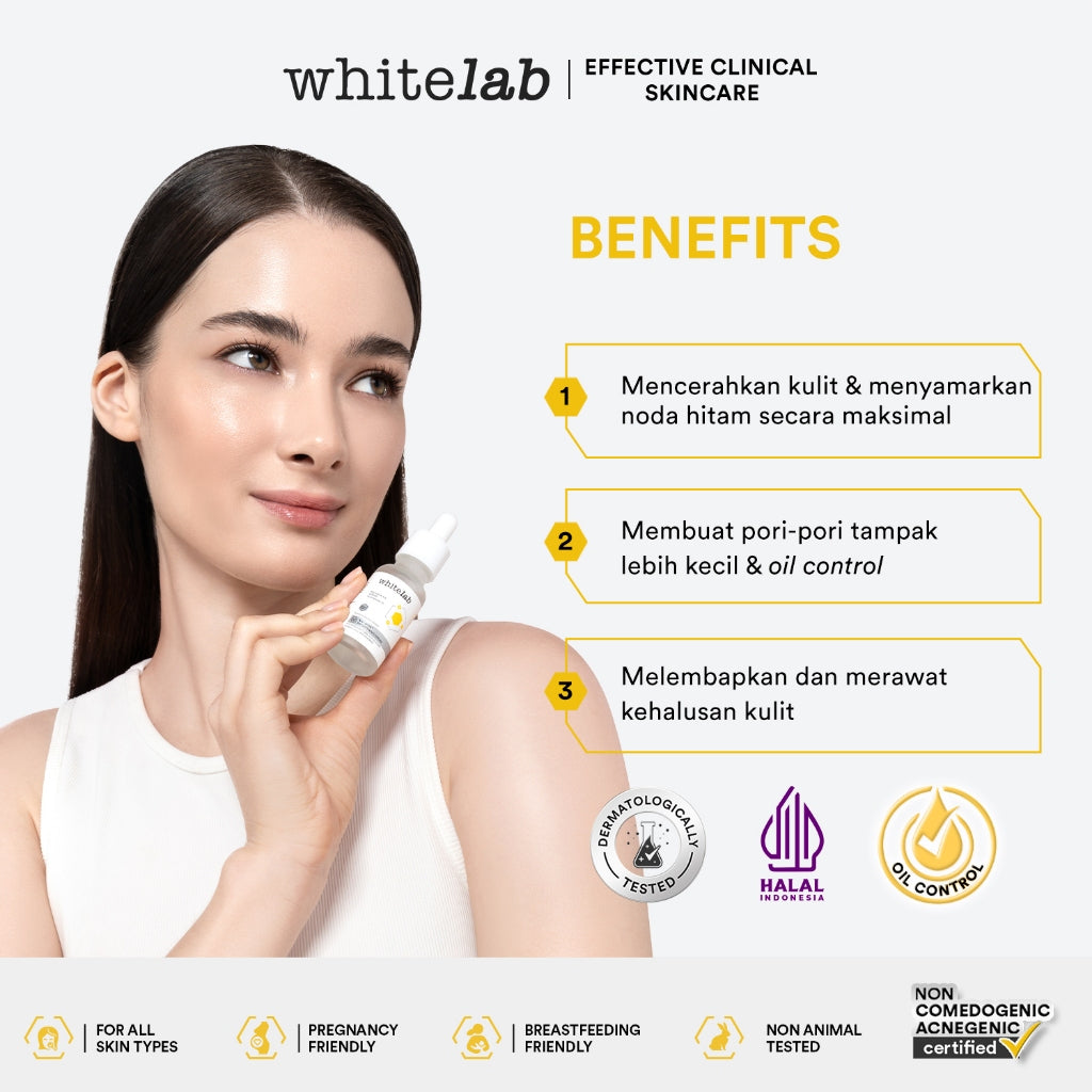 [UPGRADED FORMULA] Whitelab N10-Dose+ Intense Brightening Serum Niacinamide 10% - Serum Pencerah Wajah Intensif Dengan Niacinamide, Oxy229, & Hyaluronic [BPOM]]