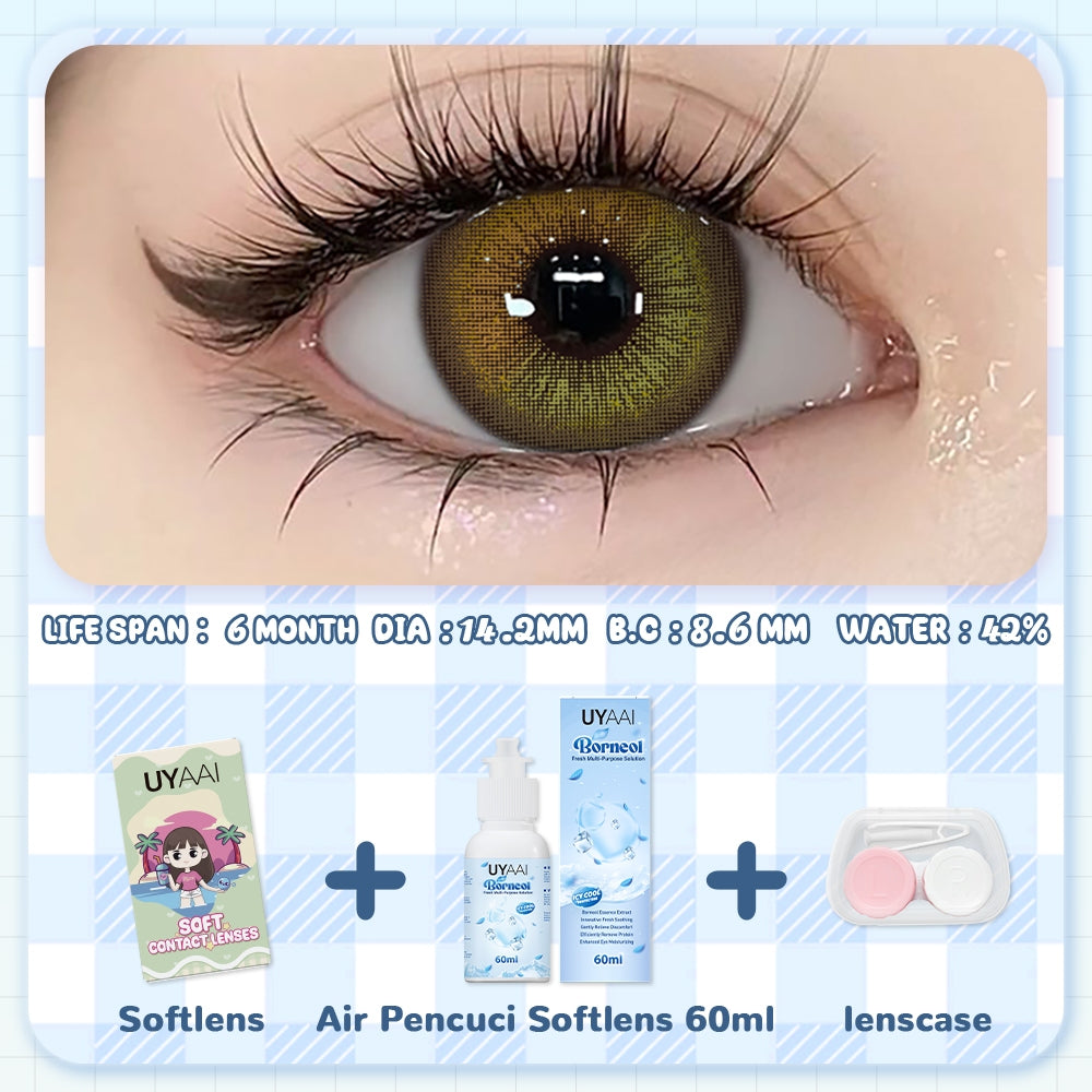 [COD] Colorvista Softlens 3 Item Paket kombinasi (1* Softlens +Air Pencuci Softlens 120ml+lenscase)