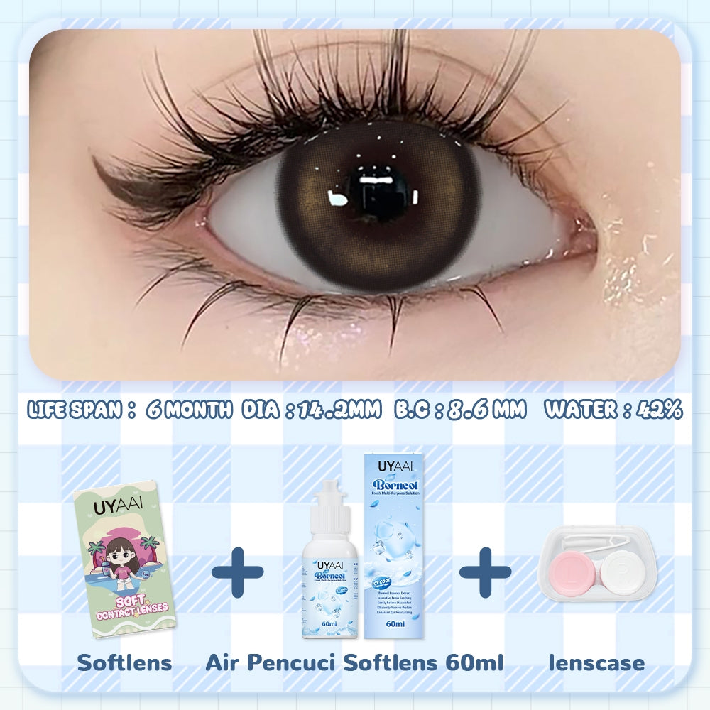 [COD] Colorvista Softlens 3 Item Paket kombinasi (1* Softlens +Air Pencuci Softlens 120ml+lenscase)