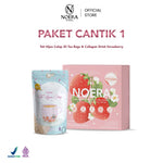 Noera Collagen Drink Strawberry With Birdnest and Safron Extract Improved Formula | Minuman Kolagen Pencerah Badan | Premium Collagen Drink | Colagen Beauty | Noera Kolagen Drink |  Whitening Booster