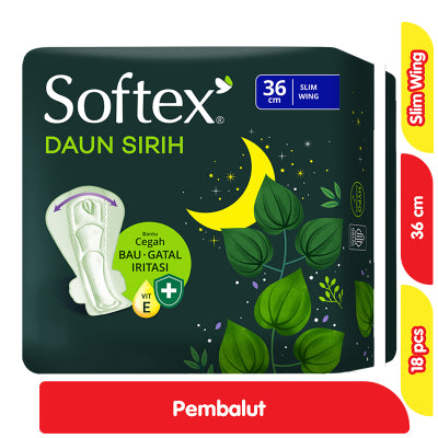 Softex Daun Sirih Pembalut Wanita Wing 36 cm 18 pcs