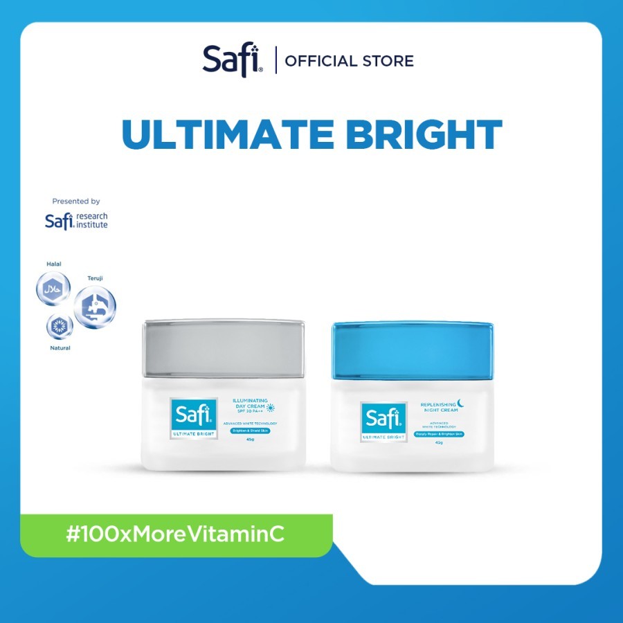 SAFI - Ultimate Bright - Day & Night Moisturizer Package - Illuminating Day + Night Cream 25gr