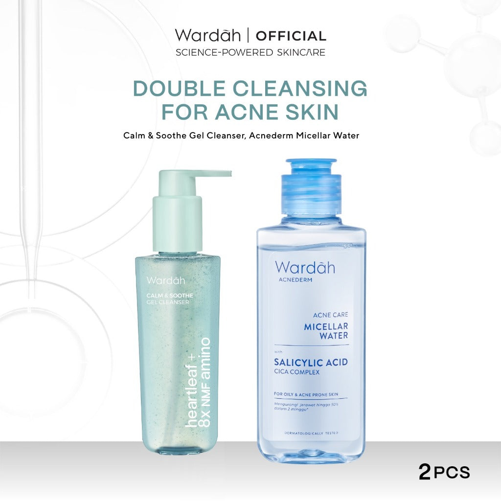 WARDAH Heartleaf + 8X NMF Amino Calm & Soothe Gel Cleanser 120 ml - Sabun Cuci Muka Face Wash Gentle Lembut untuk Melembabkan dan Menenangkan Kulit Wajah yang Kemerahan - Calm and Soothe Gel Cleanser -  Skincare