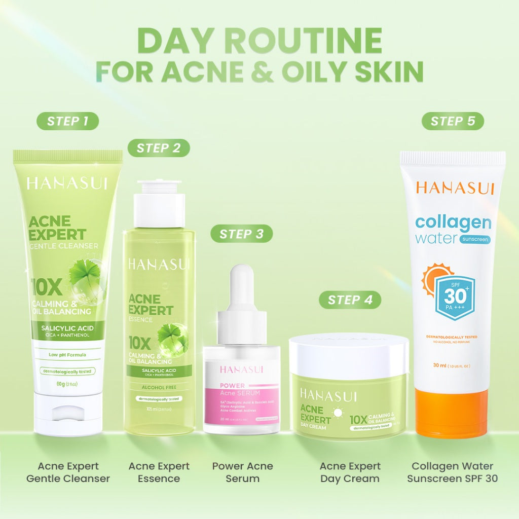 Hanasui Acne Expert Series - Mengurangi Jerawat Menenangkan & Kurangi Minyak berlebih, Salicylic Acid Centella Panthenol