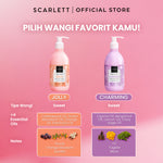 SCARLETT Fragrance Brightening Body Lotion Bright Mood Booster 300ml +4 Essential Oils 3X  Brightening Power | Solusi Untuk Kulit Kering | Menenangkan, Mencerahkan Kulit, Wangi Tahan Seharian