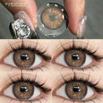 Eyeshare Softlens Wusu Black Brown Warna 14.2MM Lensa Kontak Natural Softlen