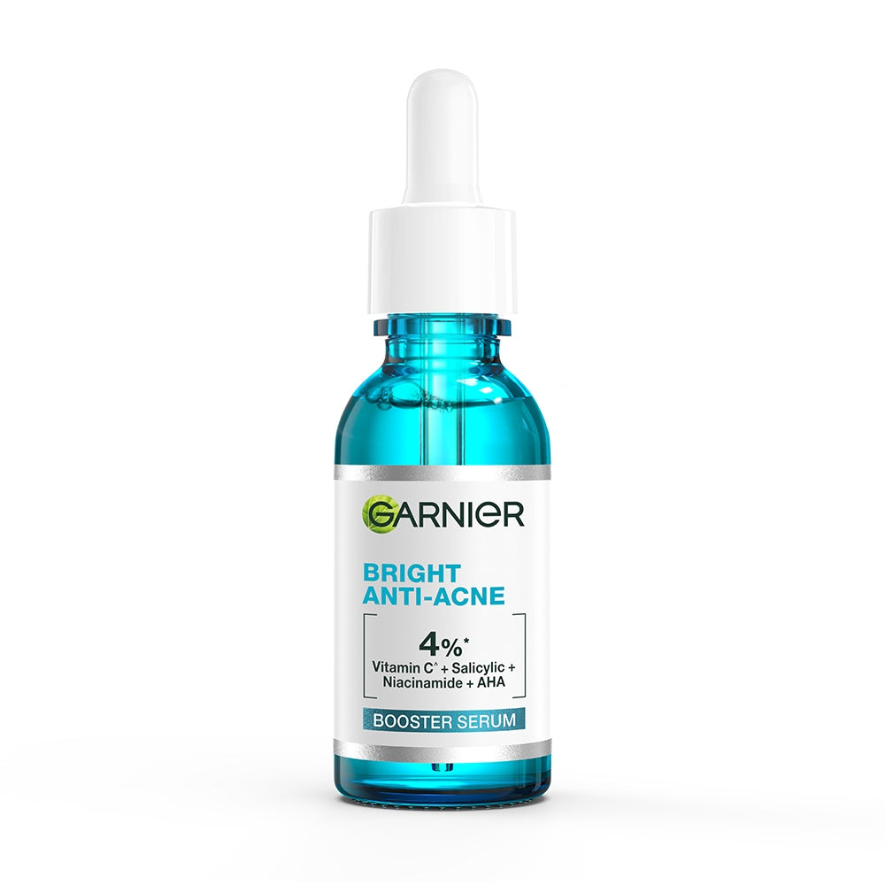 GARNIER Serum Bright Complete Anti Acne Booster Serum Lawan Jerawat 15ml 30ml - Skincare Vitamin C Salycilic Acid Cocok untuk semua jenis kulit