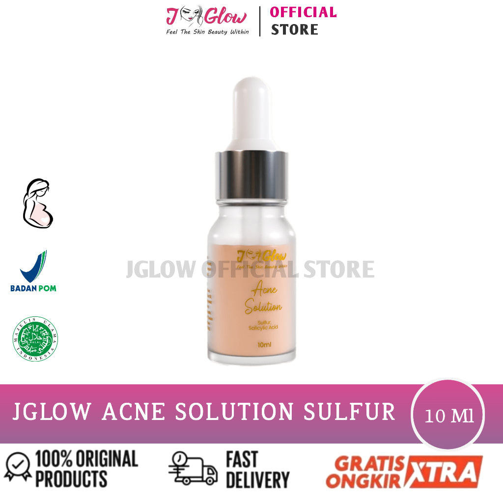 JGLOW Acne Sulfur 10ml – Keringkan Jerawat Aktif & Redakan Meradang | Skincare Anti-Jerawat BPOM