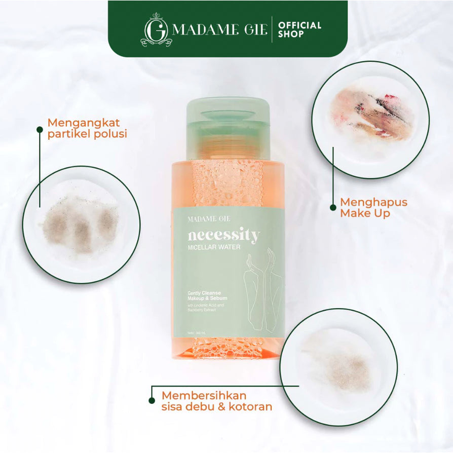 [FLASH SALE] Madame Gie Necessity Micellar Water 01 300ml - Make Up Remover Cleansing Water for All Skin Type