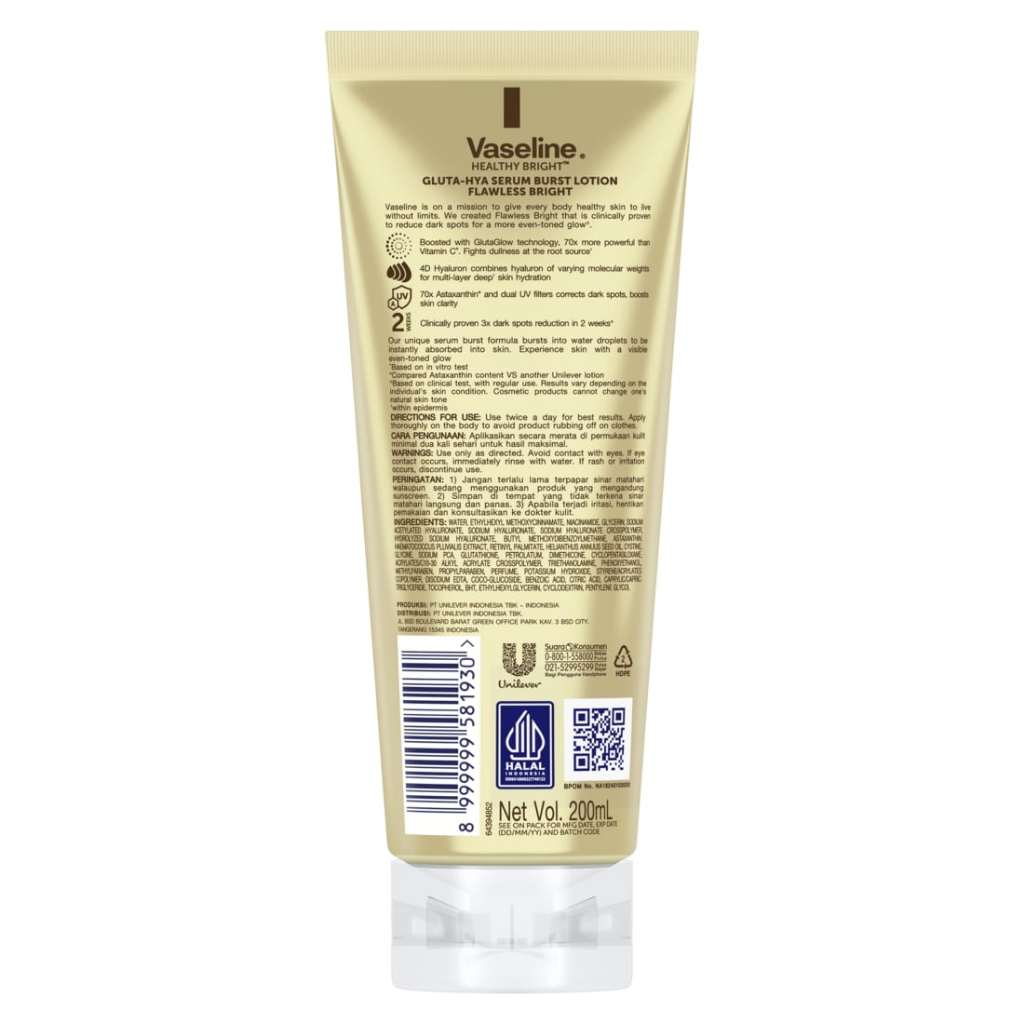 VASELINE Gluta-Hya Body Serum Flawless Bright 200 mL