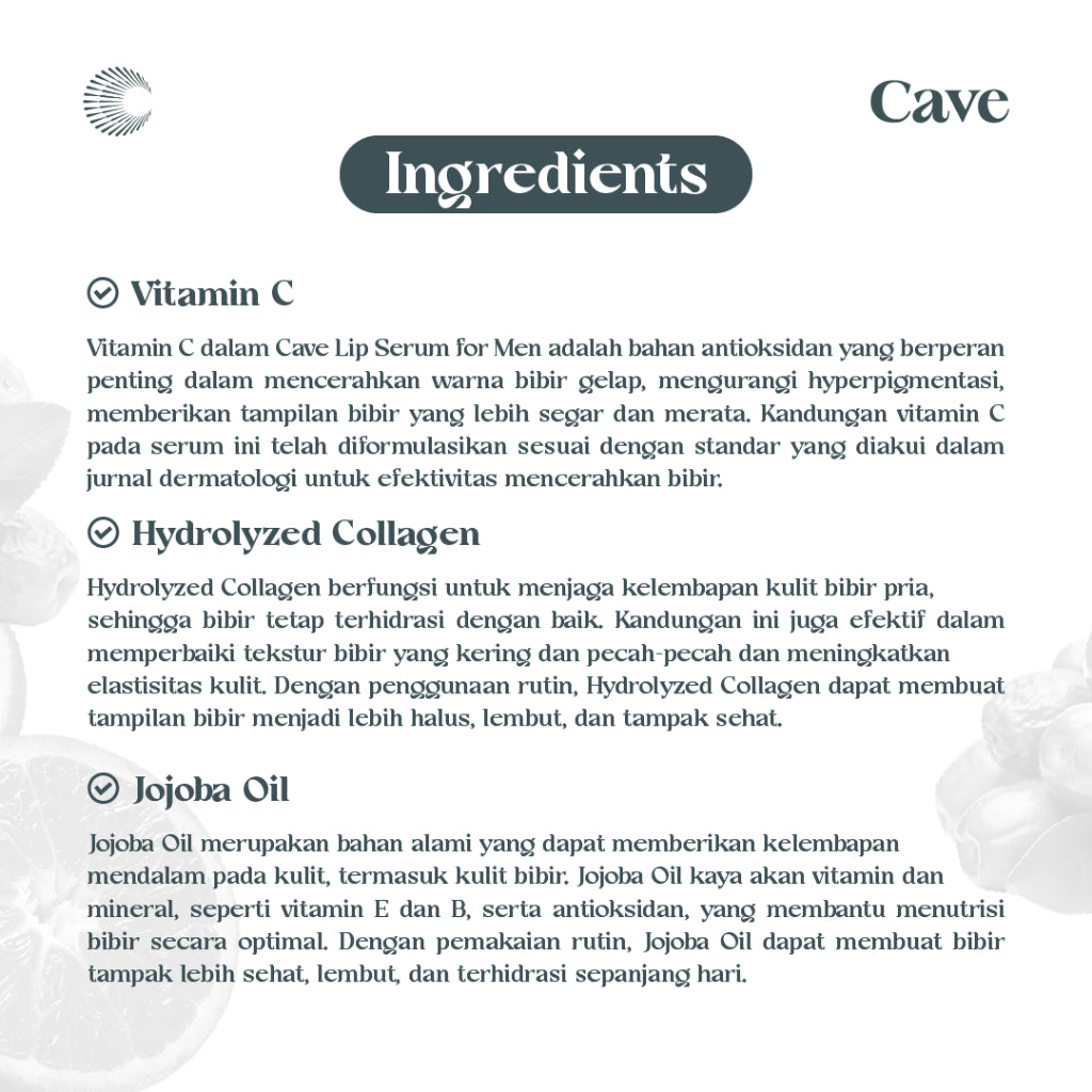 Cave Lip Serum for Men & Natural Hair Powder