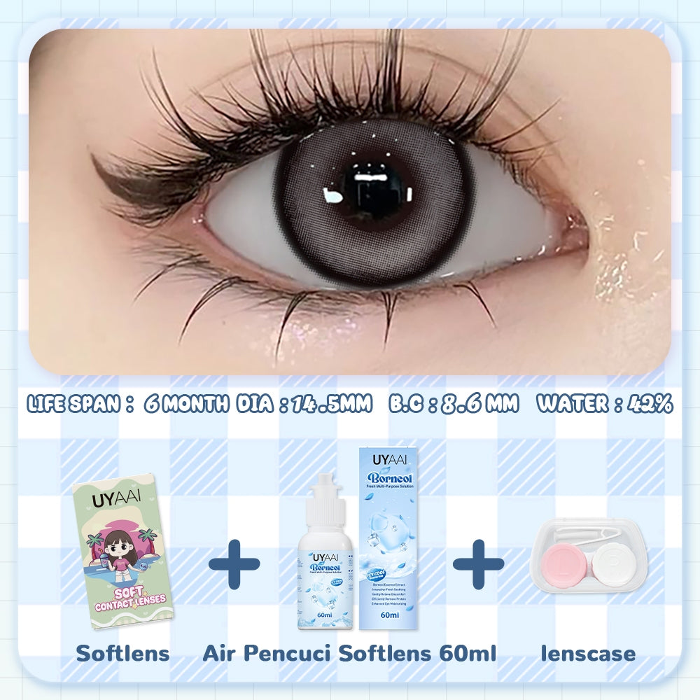 [COD] Colorvista Softlens 3 Item Paket kombinasi (1* Softlens +Air Pencuci Softlens 120ml+lenscase)