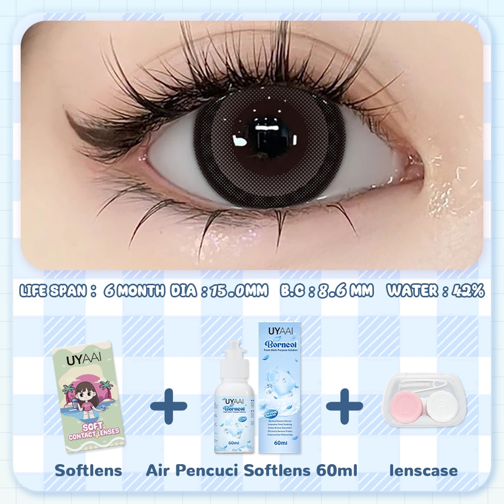 [COD] Colorvista Softlens 3 Item Paket kombinasi (1* Softlens +Air Pencuci Softlens 120ml+lenscase)