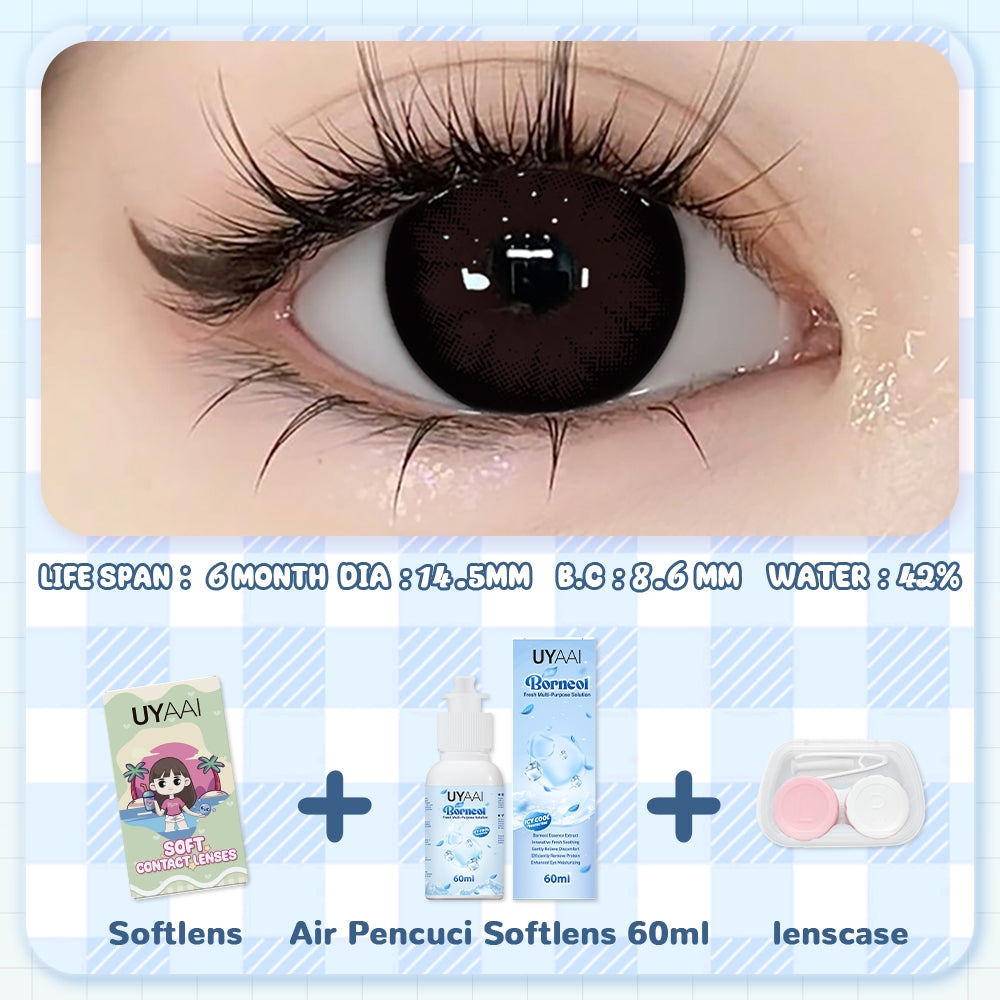 [COD] Colorvista Softlens 3 Item Paket kombinasi (1* Softlens +Air Pencuci Softlens 120ml+lenscase)