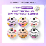 SCARLETT Body Scrub 250ml | Membantu Mengeksfoliasi Melembutkan Mencerahkan Kulit Mengangkat Sel Kulit Mati | Kulit Cerah Sehat dengan Wangi Mewah
