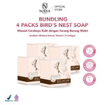 Noera Bundling 4 Pcs Bird's Nest Soap | Face & Body Wash | Sabun Sarang Burung Walet