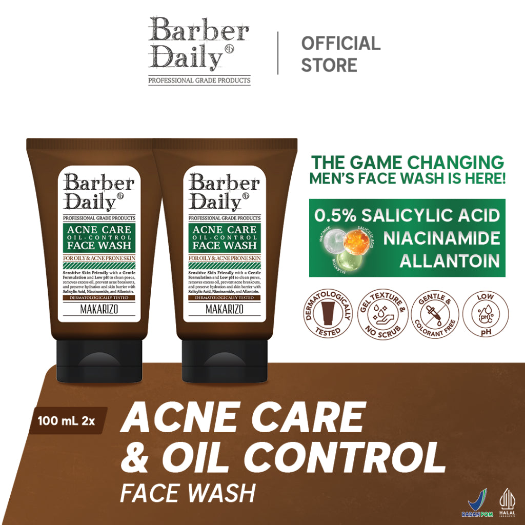 Dual Pack Ultimate Clenser Barber Daily Acne Care & Oil Control Face Wash 100mL x 2